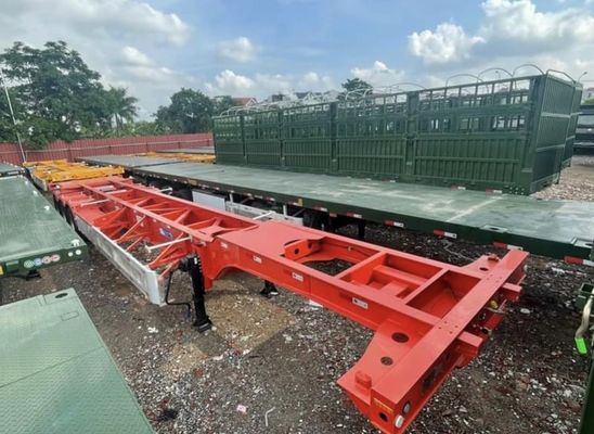 20ft 40ft Skeleton Semi Trailer for Port Customer's Request Mechanical Suspension