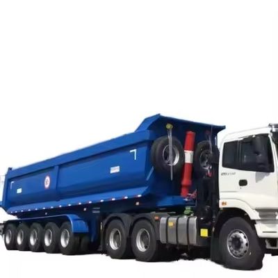 WOSHENG 3 Axles 4 Axles Heavy Duty Hydraulic Rear Dumping Trailers Dump Tipper Semi Trailer
