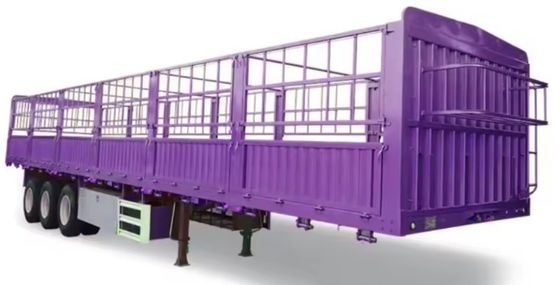 Q345B/T700 Main Beam 4 Axle Side Fence Semi Trailer for Bulk and Animal Transport