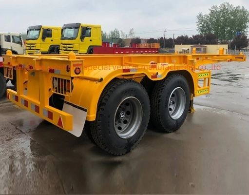 28ton/pc Leaf Spring Expandable Skeleton Semi Trailer for Flexible Container Transport