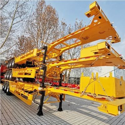 JOST 2&quot; 50mm or3.5&quot; 90mm King Pin 2024 3 Axle Skeleton Container Chassis Semi Trailer