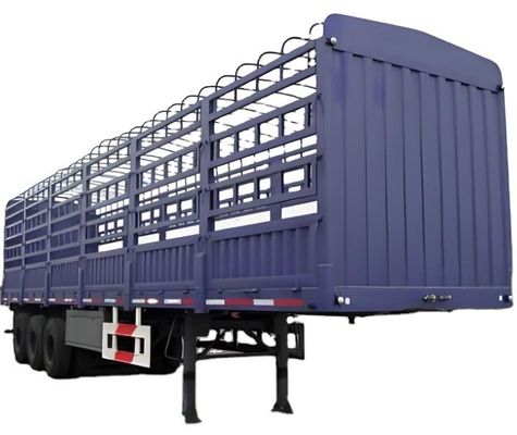 12400X2500X3650mm 3-Axle Livestock Transport Trailer with Fence and 13/16 Ton Axle
