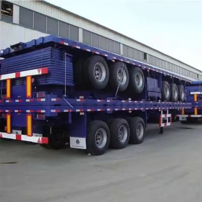 Directly Sells 3 Axle 50T Flatbed 40ft Container Trailer with Customization Options