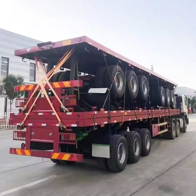 Directly Sells 3 Axle 50T Flatbed 40ft Container Trailer with Customization Options
