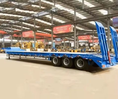 40ft Gooseneck Transport Heavy Machine Low Bed Semi Trailer with 3.5&quot; 90mm King Pin
