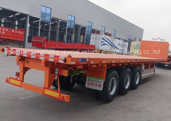 3 Axles or Customization 20ft/40ft Container Flatbed Trailer with or without Front Fender