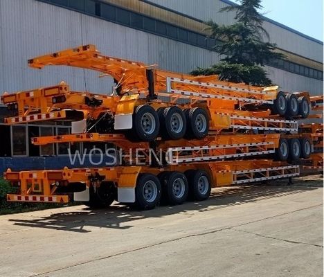 Container Trailer 3 Axle Skeleton Semi-Trailer Chassis with Max Payload of 50 Ton