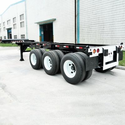 3 Axles FUWA Skeleton Semi Trailer for 50 Ton Max Payload Container Chassis Semi-Trailer