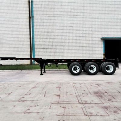 3 Axles FUWA Skeleton Semi Trailer for 50 Ton Max Payload Container Chassis Semi-Trailer