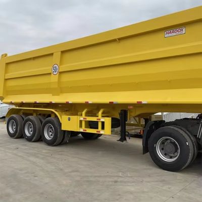 40 Cubic U Shape 3 Axle 4 Axles End Unload Hydraulic Tipper Rear Dump Semi Trailers