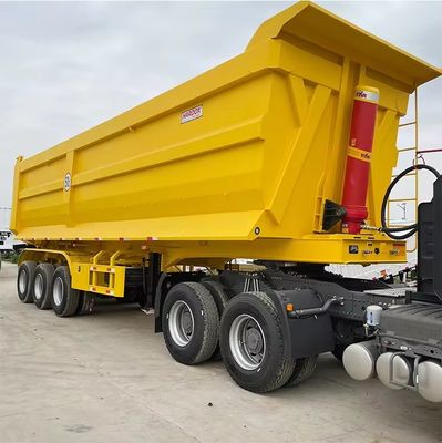 40 Cubic U Shape 3 Axle 4 Axles End Unload Hydraulic Tipper Rear Dump Semi Trailers