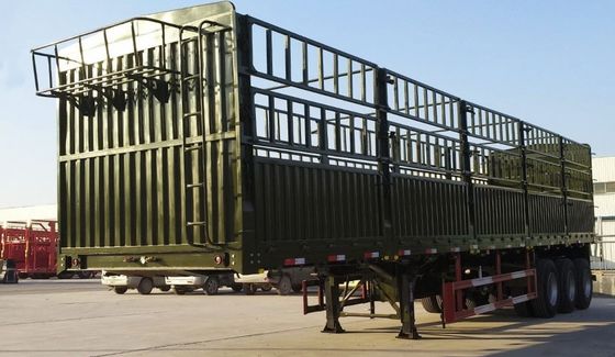 Semi-Trailer for Vegetable and Livestock 3 Axle 7.5 Tons Tare Weight Mechanical Suspension