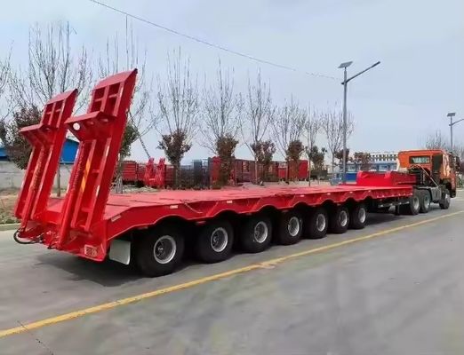 120T Capacity Low Bed Truck Semi Trailer Suspension Air or Mechanical with Guarantee