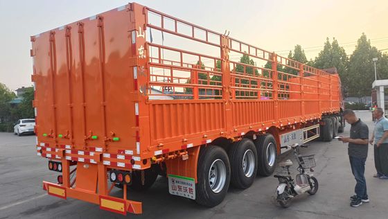 Custom Multiaxis Steel Semi-Trailer for Truck Cargo Fence and Max Payload 40-80 Ton