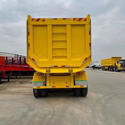 40 Cubic U Shape End Unload Rear Dump Truck Semi Trailer with Mechanical 930*250*345M