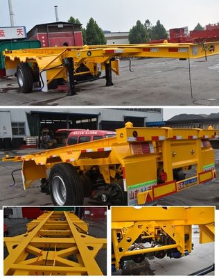 48FT Flatbed/Skeleton Terminal Port Container Shipping Trailer Truck with Main Beam Q345B