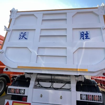 Strength Structure 80-100 Tons U Shape Rear Dump Semi Trailer for Sand Transportation