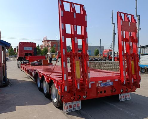 40-120T Heavy Duty Capacity Low Loader Semi Trailer with Swivel or Steering Axle