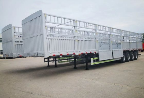 Multifunction 2 Axle 3 Axle 4 Axle High Fence Semi Trailer for 40-80 Tons Cargo Truck