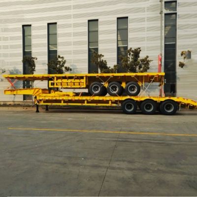 Twist Lock 3 Axle 50tons Flatbed Container Truck Semi Trailer for All Kinds of Cargo