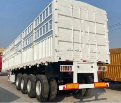 Customized 3 Axle Cattle Stock Fence Semi Truck Trailer with 10 Layers Leaf Spring
