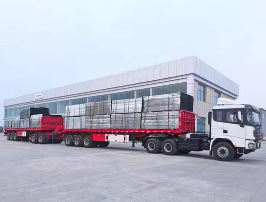 20FT 40FT Double Link Flatbed Semi Truck Trailer with and AIR/Mechanical Suspension