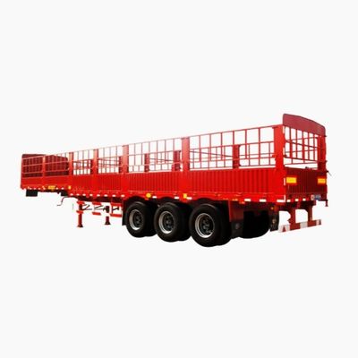 3 Axles Cargo Fence Semi Trailer 50 / 60 Ton Fence Bulk Cargo Trailers Stake Fence Trailer