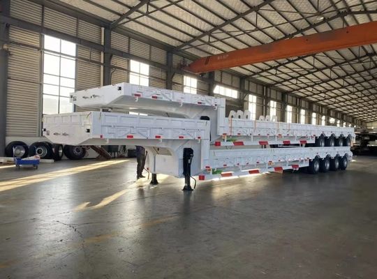 3 Axle 40-120ton 20ft 40ft Container Flatbed Truck Semi Trailer with 12 Twist Lock