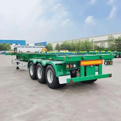 Transport 40ft Container with 90 w mm*13/16 thickness mm*10 layer Leaf Spring Semi Trailer