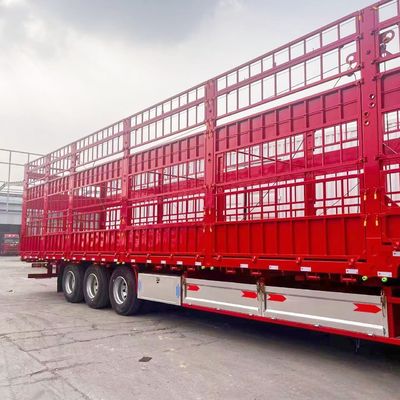 SAF Two Speed Leaf Spring Livestock Trailer for Hurdle Semi-Trailer Transporting