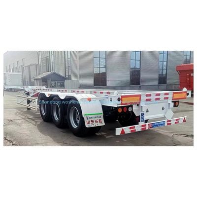 Q345B Main Beam Skeleton Semi Trailer with 500mm Height and 12400x2500x1550mm Size