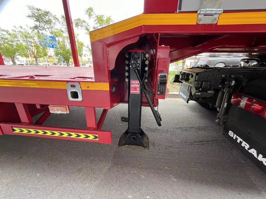 Customized 3/4 Axles 40FT Container Timber Steel Tube Lowbed Semi Trailer for Truck