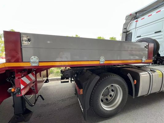 Customized 3/4 Axles 40FT Container Timber Steel Tube Lowbed Semi Trailer for Truck