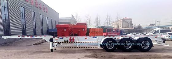 Q345B Main Beam Skeleton Semi Trailer with 500mm Height and 12400x2500x1550mm Size