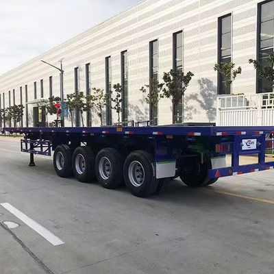 Semi-Trailer with 3 Axle 4 Axles Flatbed Container Truck Landing Gear 28t Heavy Duty