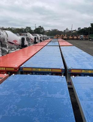 2/3/4 Axles 30-100tons Flatbed Semi Trailer for Transport Container and Heavy Cargos