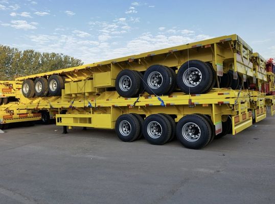 100tons Max Payload Flatbed Semi Trailer for Transport of Container and Bulk Cargos