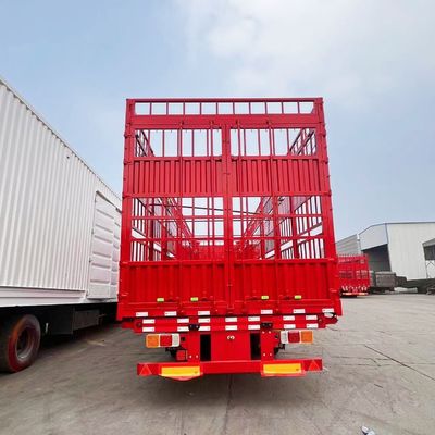 SAF Two Speed 28t Heavy Duty Landing Gear High Bar Livestock Semi Trailer with 3 Axles