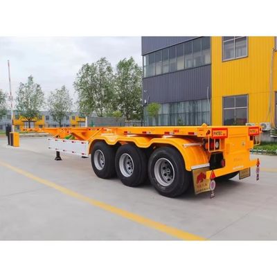 Top Ranking 3 Axle Container Skeleton Trailer with Steel and 28ton/pc Landing Gear