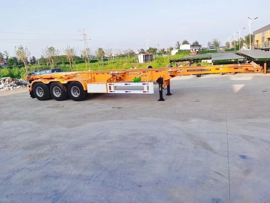 Top Ranking 3 Axle Container Skeleton Trailer with Steel and 28ton/pc Landing Gear