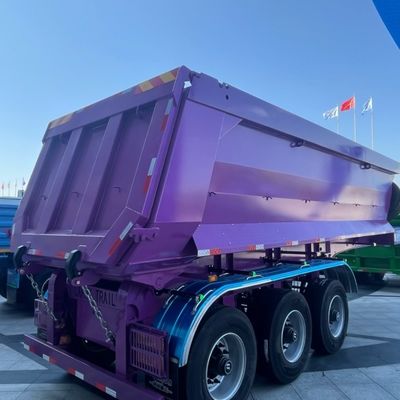 3 Axles Type Rear Dump Trailer U Shape Tipping Semi Trailer 9800x2500x3500mm
