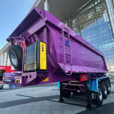 3 Axles Type Rear Dump Trailer U Shape Tipping Semi Trailer 9800x2500x3500mm