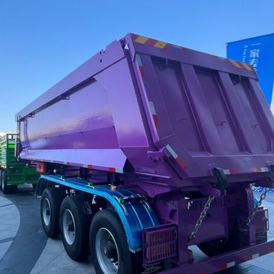 3 Axles Type Rear Dump Trailer U Shape Tipping Semi Trailer 9800x2500x3500mm