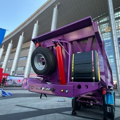 3 Axles Type Rear Dump Trailer U Shape Tipping Semi Trailer 9800x2500x3500mm