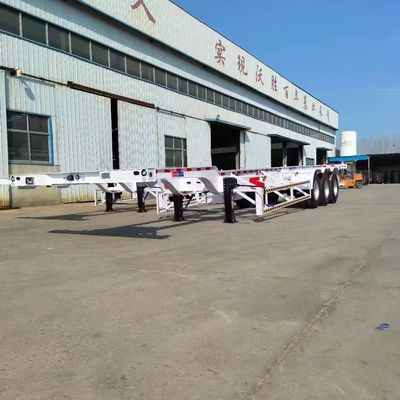 Type 2 Axle 3 Axle 4 Axle 60T Payload Skeleton Semi Trailer for 20ft 40ft Container
