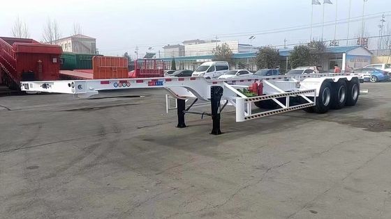 Type 2 Axle 3 Axle 4 Axle 60T Payload Skeleton Semi Trailer for 20ft 40ft Container