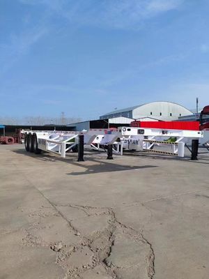 Type 2 Axle 3 Axle 4 Axle 60T Payload Skeleton Semi Trailer for 20ft 40ft Container