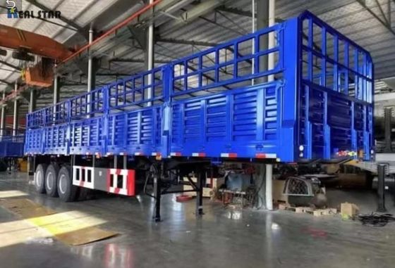 60 Tons 80 Tons Detachable Fence Trailer for Transporting Bulk Goods Customizable