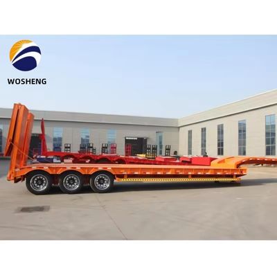 13 Ton Capacity Extendable Gooseneck 40ft Low Bed Trailer Steel Structure Heavy Duty
