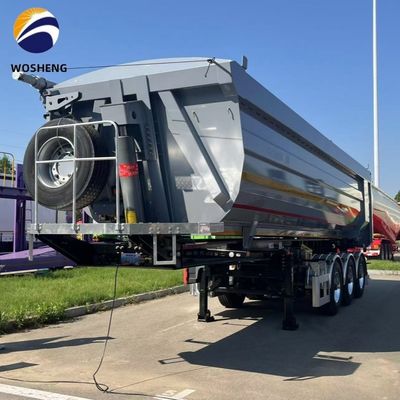 60 Tons 3 Axles 35 Cubic Meter U Shape Hydraulic Rear Unloading Semi-Trailer Dump Truck